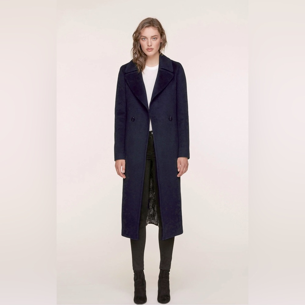 NWT SOIA & KYO Adelaida long wool coat size L NEW With Tag